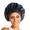 Satin Wide Brim Nightcap Silky Bonnet Hair Wrap for Sleeping Elastic Soft Band Sleep Cap for Women