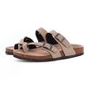 Cow Suede Cork Clogs for Women - Comfortable Footbed Mules Sandals