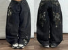 Y2K Oversized Baggy Jeans for Women – High-Waist Wide-Leg Vintage Rock Gothic Casual