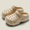 Women DIY Silver Chain Bear Charm EVA Clogs, Platform Garden & Beach Sandals for Summer Spring Autumn