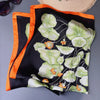 70 x 70 cm (27.6 x 27.6 in) Floral Satin-Look Polyester Square Scarf - Women's Headscarf, Hijab, Hair Band & Wrist Wrap
