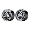 3-Pack Magnetic Clip-On Earrings for Men & Women - Round Zircon Crystal Non-Piercing Studs, Punk Hiphop Stainless Steel
