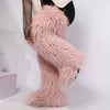 Women's Thigh-High Faux Fur Mongolian Boots - Over-the-Knee Winter Snow Boots with Non-Slip EVA Sole