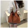 Women's Waterproof Nylon Drawstring Tote Bag – Large Bucket Crossbody Shoulder Bag 38×31×9 cm (14.96×12.20×3.54 in)