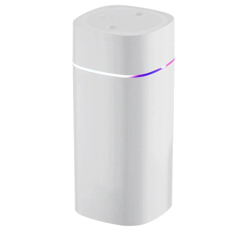USB Dual-Nozzle Humidifier, 600ml/h Super Mist — Ultra-Quiet Portable Humidifier for Home & Car