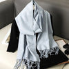 Women’s Long Winter Scarf – Cashmere Blend Shawl Hijab Wrap, Solid Colors, 200×33 cm (79×13 in) – 62 Colors