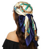 Square Satin Foulard Scarf 90 x 90 cm (35 x 35 in) Neckerchief Bandana Hijab for Women