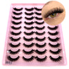 20 Pairs 3D Mink-Effect False Eyelashes Natural Long Full Strip Lashes (10–15 mm / 0.4–0.6 in) DIY Makeup Kit