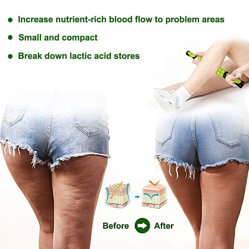 Muscle Roller Massage Stick 44 cm (17.3 in) - Deep Tissue Body Massager for Soreness, Cramp Relief & Recovery