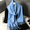Women’s Long Winter Scarf – Cashmere Blend Shawl Hijab Wrap, Solid Colors, 200×33 cm (79×13 in) – 62 Colors