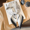 Satin-Look Square Scarf 27.6 x 27.6 in (70 x 70 cm) Cat Print Headscarf, Neck Wrap & Bandana for Women