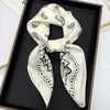 Silk-Feel Square Scarf 70 x 70 cm (27.6 x 27.6 in) Floral Satin Neckerchief – Women's Hair Band, Bandana & Wrap