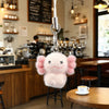 Fluffy 3D Animal Resin Keychain – Alpaca, Elk, Capybara & Goose Cute Bag Charm