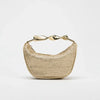 Women’s Half-Moon Woven Straw Shoulder Bag – Beach Crossbody Tote