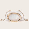 Gold Metal Bridal Clutch – Women's Luxury Evening Wedding Crossbody Shoulder Purse