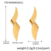 Geometric Pendant Jewelry Set – Stainless Steel Necklace, Bracelet & Earrings for Women, Gold-Tone