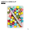 50-Pack Square Nail Art Sponge Set with Grab Pen — Ombre Gradient Sponges for Gel Polish Manicure