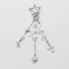 Y2K Anti-Loss Keychain Creamy Butterfly Bow Pink Star Beaded Bag Charm