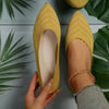 Pointed Toe Knitted Slip-On Flats for Women — Casual Office Ballet Loafers
