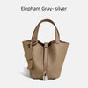 MENDY Women's Genuine Cowhide Leather Bucket Bag Large – Luxury Leather Tote Handbag Shoulder & Crossbody