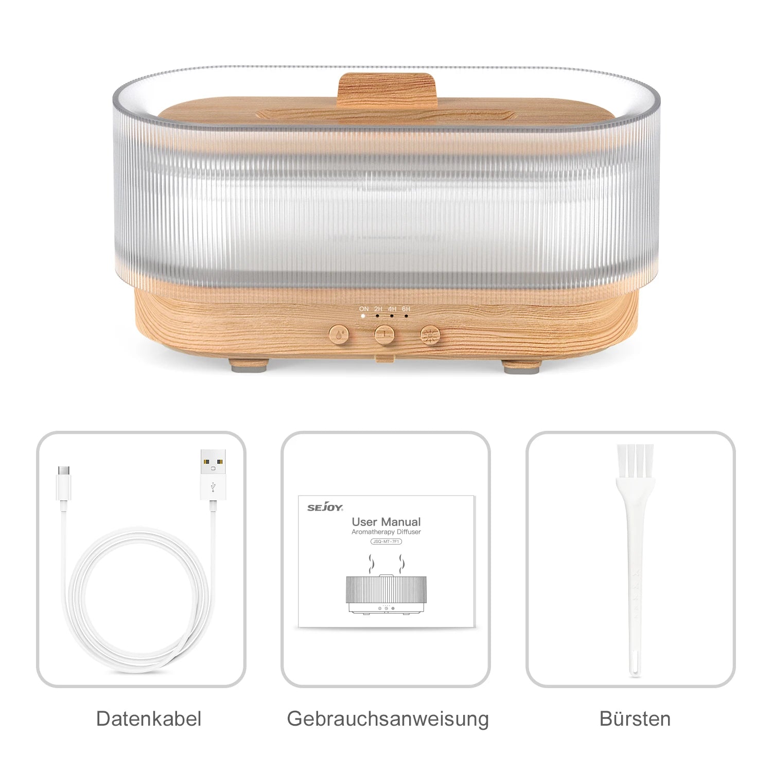 Sejoy 300ml Flame Aroma Diffuser – USB Cool Mist Essential Oil Humidifier with Colorful Night Light & Auto-Off Timer