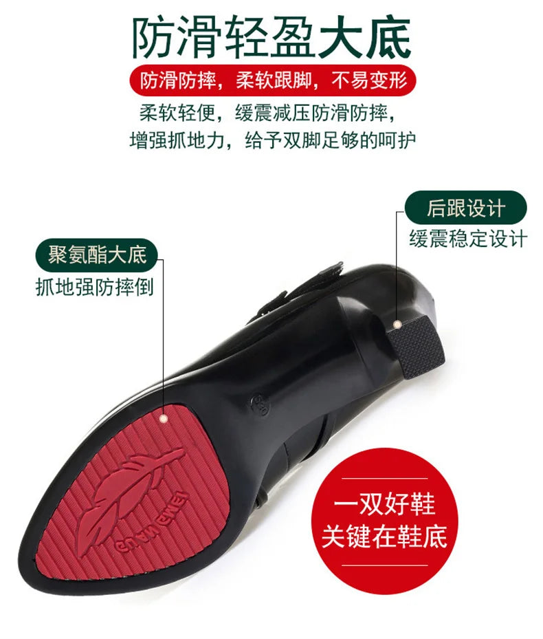 Women's Microfiber Round-Toe Thin Heel Pumps – Bridal Wedding Dance Party Shoes (5–8 cm / 2.0–3.1 in Heel)