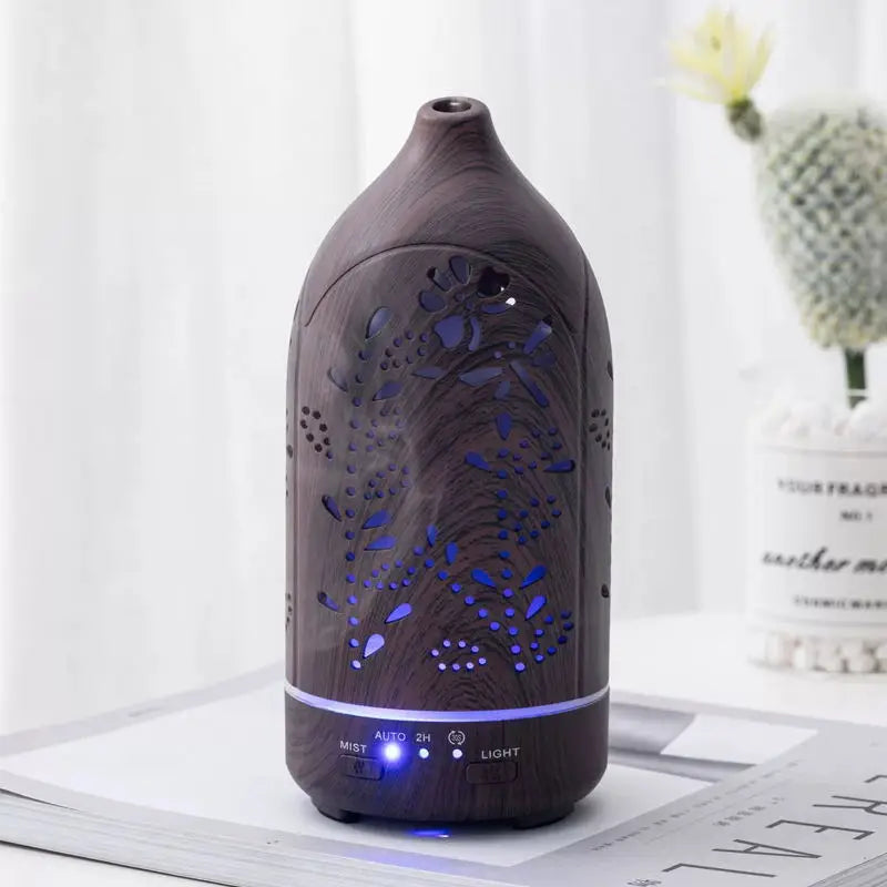 Ultrasonic Essential Oil Diffuser 100ml (3.4 fl oz) with LED Lights - Adjustable Cool Mist Modes for Aromatherapy & Humidifying