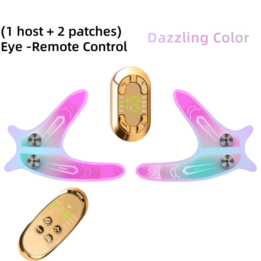 EMS Microcurrent Eye & Face Massager - Eye Lifting Device for Dark Circles, Puffiness & Wrinkle Reduction