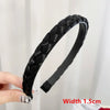 Boho Twist Braided Stretch Headband for Women — Synthetic Braided Hairband (Natural Black, Dark Brown, Light Brown)