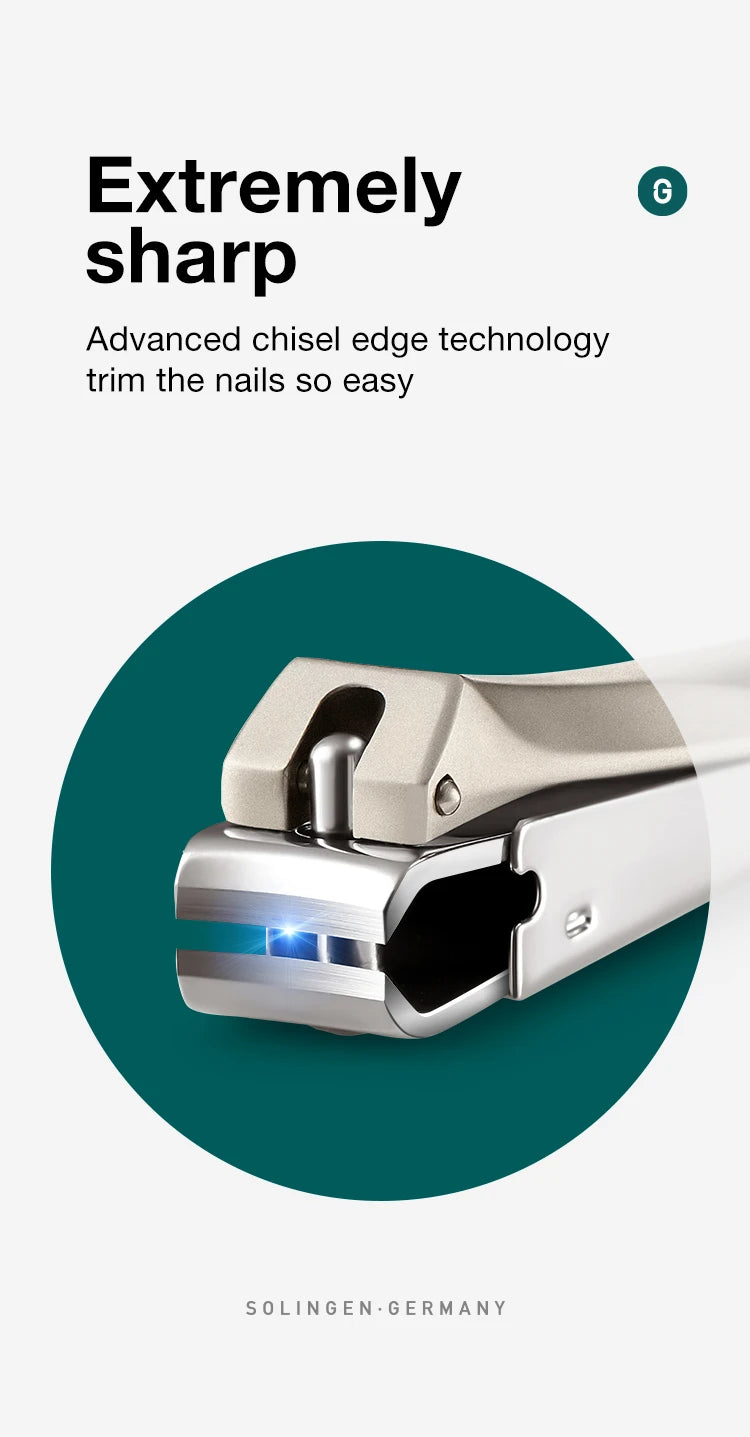 MR.GREEN Anti-Splash Stainless Steel Nail Clippers – Ergonomic Bionic Design Fingernail & Toenail Trimmer