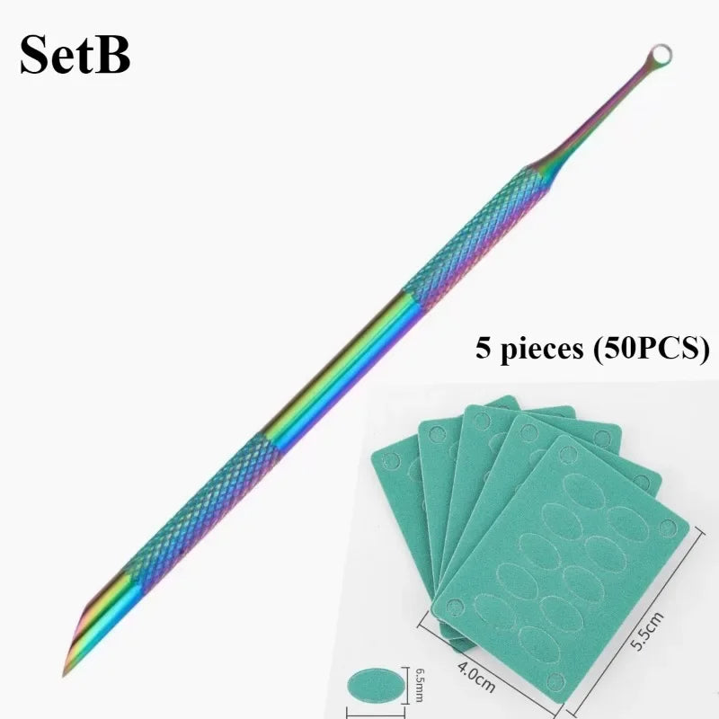 Double-Ended Stainless Steel Cuticle Pusher & Nail Remover – Beveled Circle Head Manicure Tool