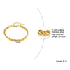 Waterproof Stainless Steel Link Chain Bracelet for Women - Gold-Plated Stackable Fashion Gift