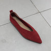 Women's Square Toe Vintage Leather Loafers Soft Comfortable Ballet Flats
