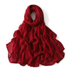 Oversized Cotton Rayon Hijab Scarf 180 x 95 cm (71 x 37 in) Solid Shawl Wrap Islamic Turban Headscarf