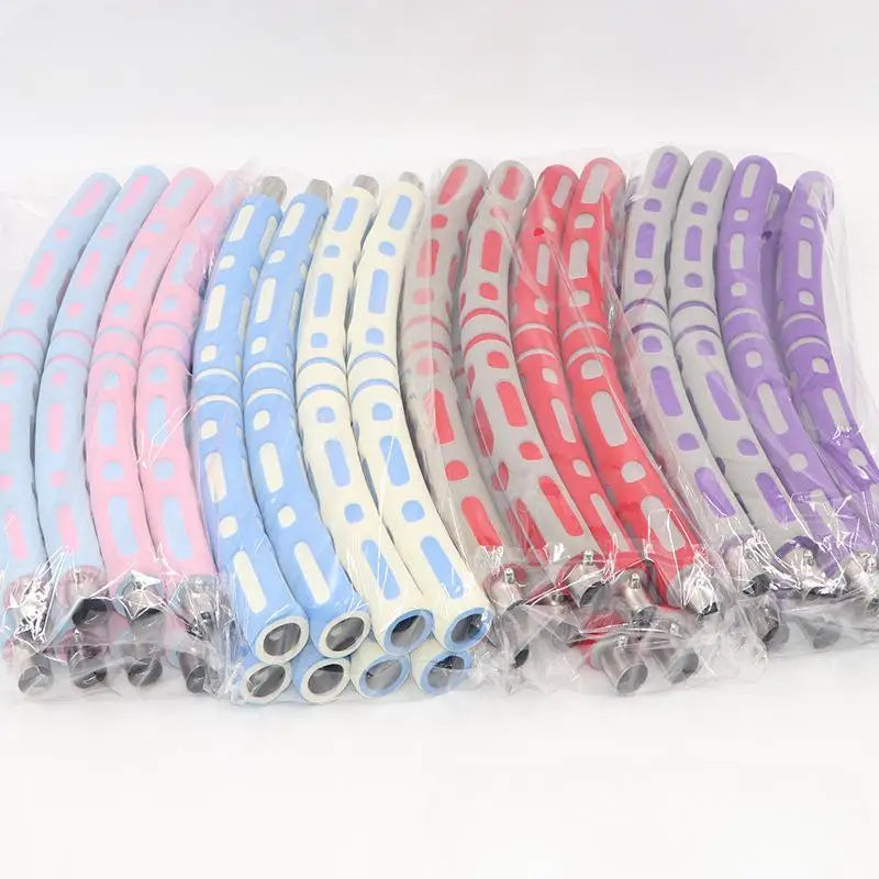 8-Section Removable Sponge Hula Hoop 90cm (35.4in) Padded Waist Slimming Fitness Hoop, Adjustable Weighted, Multi-Color