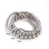 Stackable Stainless Steel Beaded Bracelet – Unisex 2mm/5mm/8mm Ball Beads, Gold & Silver