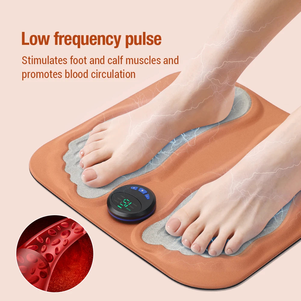 3D Smart Foot Massage Pad – Rechargeable Portable Feet Massager, 6 Modes & 15 Intensity Levels to Improve Circulation & Relax Muscles