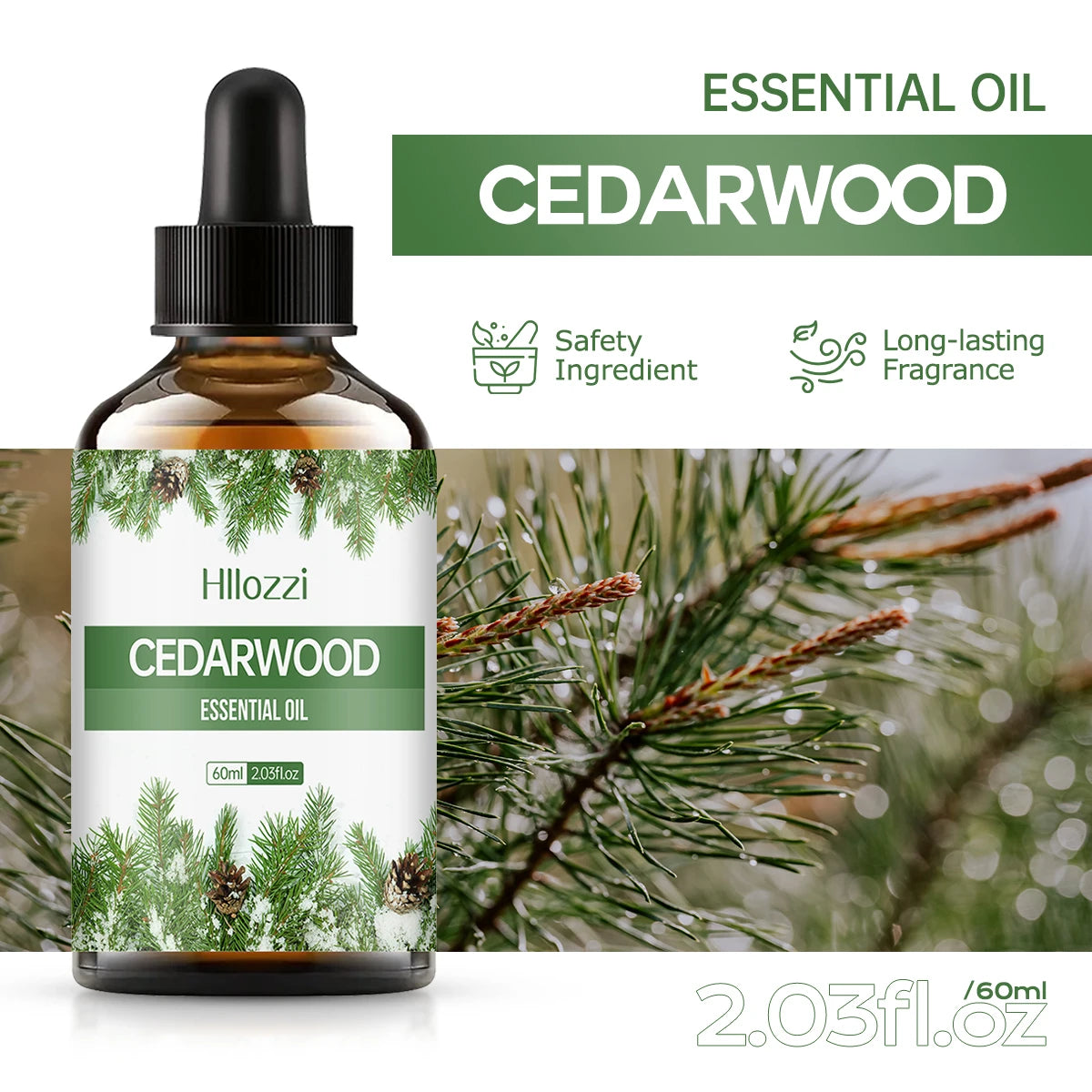 Cedarwood Essential Oil for Diffusers & DIY Aromatherapy, Warm Woody Scent for Home and Skincare