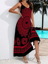 Plus Size Summer Bohemian Backless Sundress with Suspender Straps