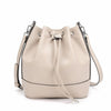 AFKOMST Leather Bucket Bag - Drawstring Crossbody Purse for Women, Medium (9.5 in x 11 in x 5.5 in / 25 x 28 x 14 cm) Hobo Tote with 2 Detachable Shoulder Straps