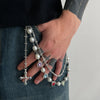 Cross Pendant Imitation Pearl Keychain Belt Chain - Unisex Punk Jeans Hip Hop Waist Chain