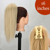 34-Inch (86 cm) Clip-In Synthetic Ponytail Hair Extension — Blonde Wrap-Around Long Straight Hairpiece