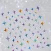 Pink Christmas Tree 5D Embossed Nail Art Stickers – Snowflake & Star Self-Adhesive Decals (4.06 x 3.15 in / 10.3 x 8 cm)