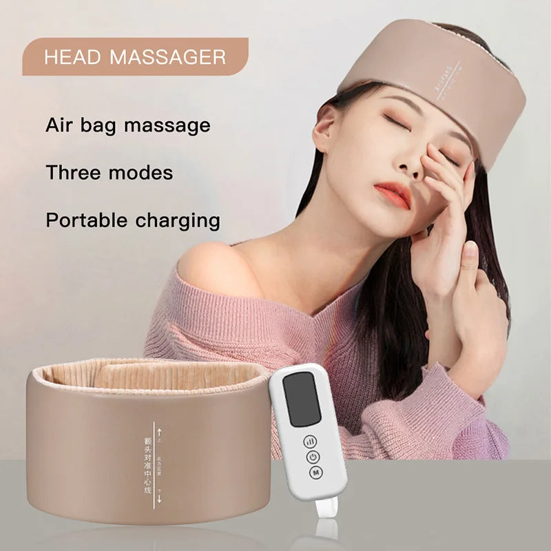 AUREALSUN Electric Air Pressure Head Massager – Scalp Massager for Headache Relief & Deep Relaxation