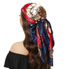 Square Satin Foulard Scarf 90 x 90 cm (35 x 35 in) Neckerchief Bandana Hijab for Women