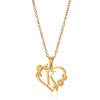 Heart Initial Necklace for Women - Gold Stainless Steel A-Z Alphabet Pendant, Birthday Gift