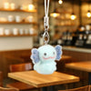 Fluffy 3D Animal Resin Keychain – Alpaca, Elk, Capybara & Goose Cute Bag Charm