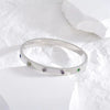 Gold Zircon Cross Nail Bracelet Bangle – Stainless Steel Screw Accent, Unisex Fashion Jewelry