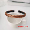 Boho Twist Braided Stretch Headband for Women — Synthetic Braided Hairband (Natural Black, Dark Brown, Light Brown)