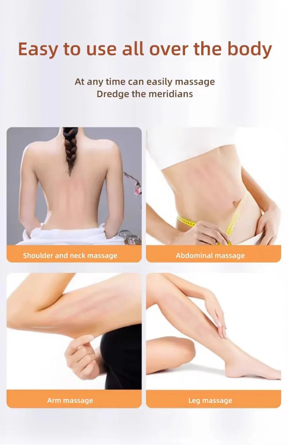 36W Heated Red Light Roll Massager 360° Rotating Inner Ball for Whole Body Anti-Cellulite